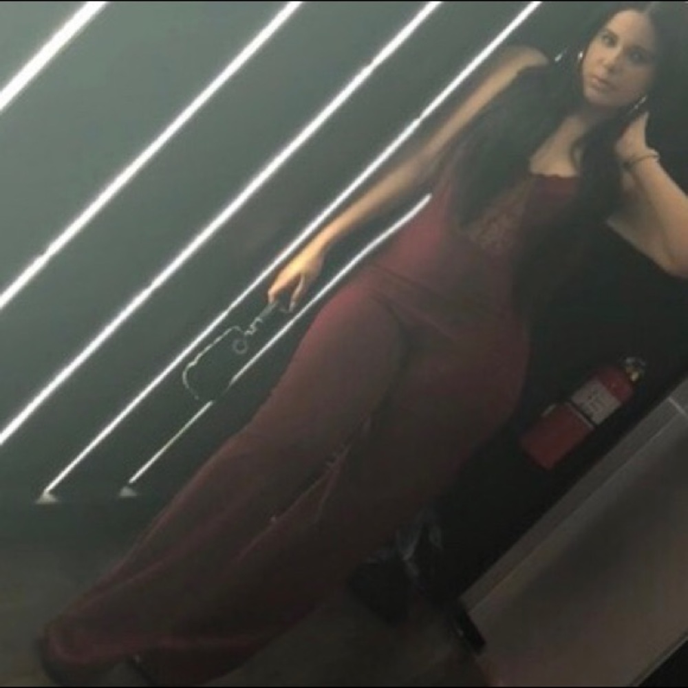 Luxe in Lace Red Jumpsuit